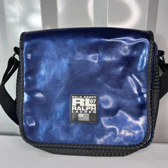 Ralph Lauren Polo Sport Messenger Shoulder Bag Cross Body Adjustable Vintage NEW - Picture 1 of 11